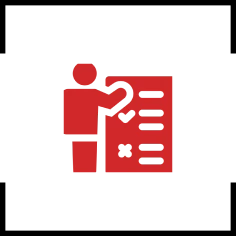 Person with checklist icon